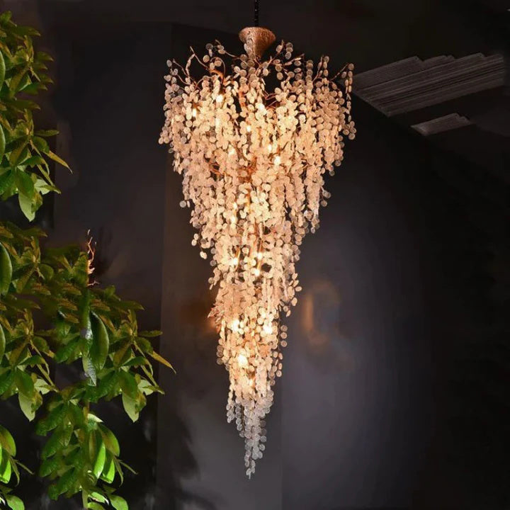 Luxury Spring 2 Story Foyer Branch Chandelier