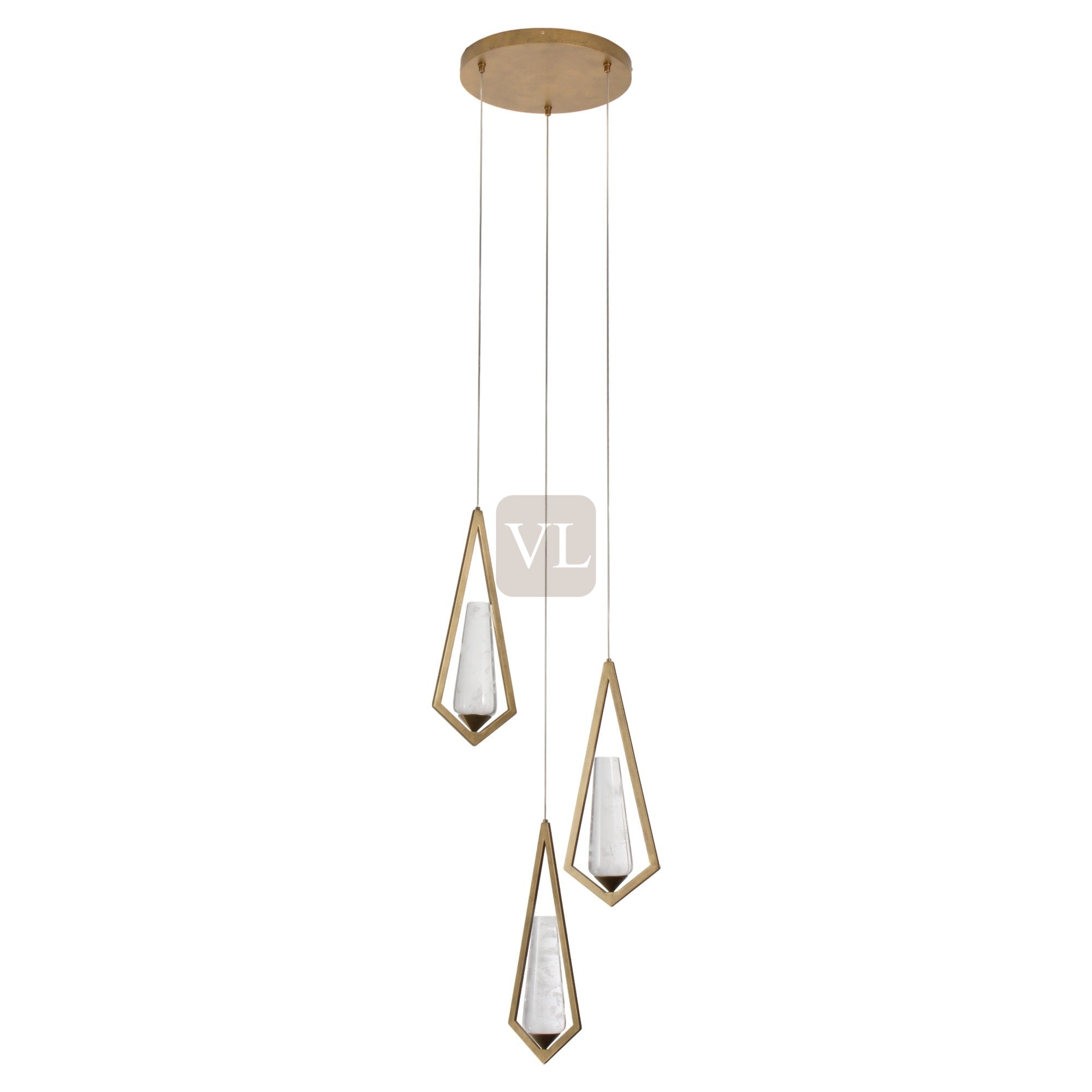Geometric Crystal Drop Chandelier