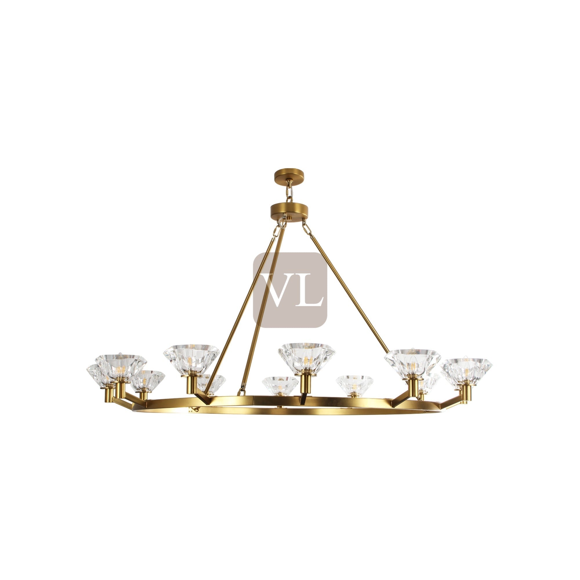 K9 Crystal Cup Chandelier
