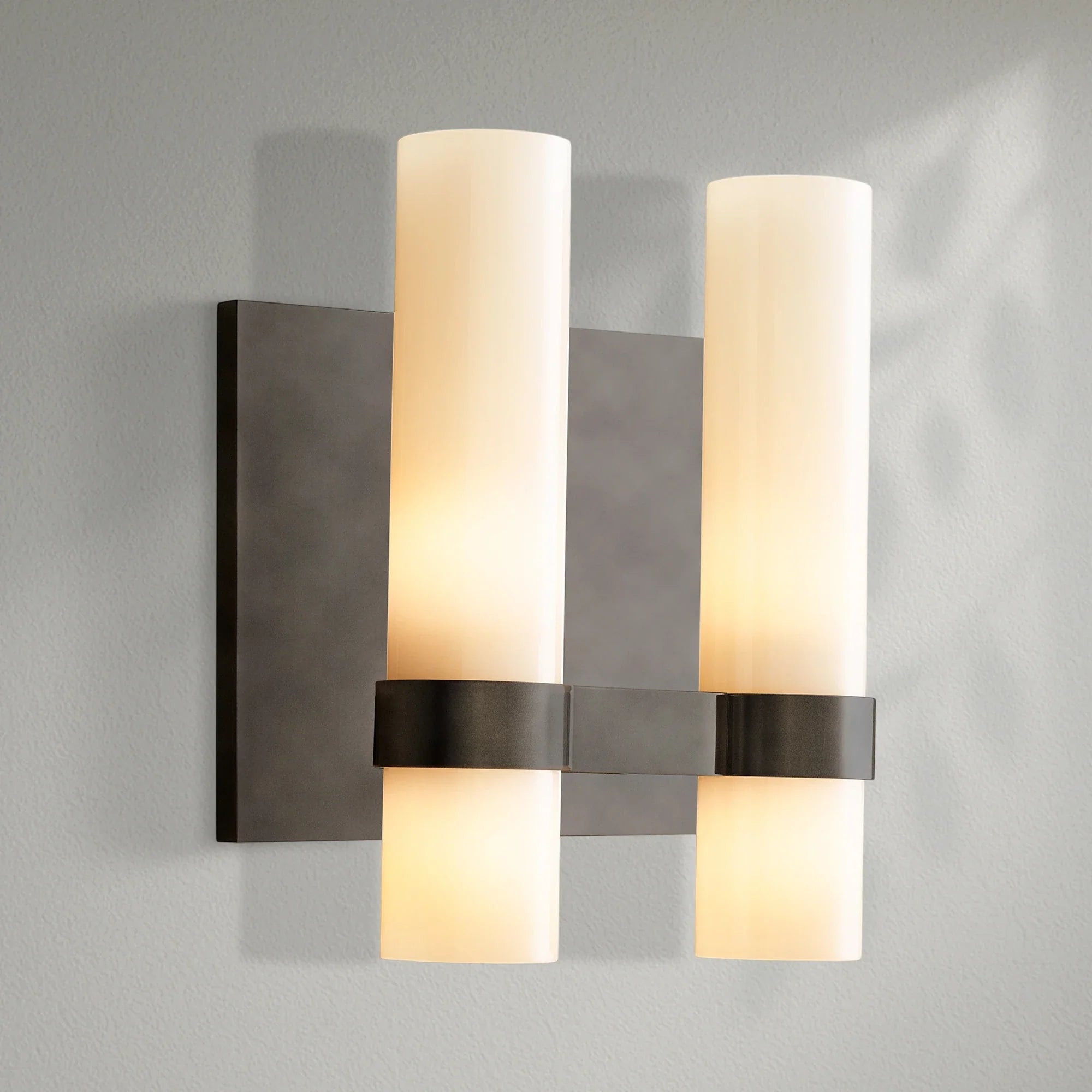 Savelle Milk Glass Double Sconce