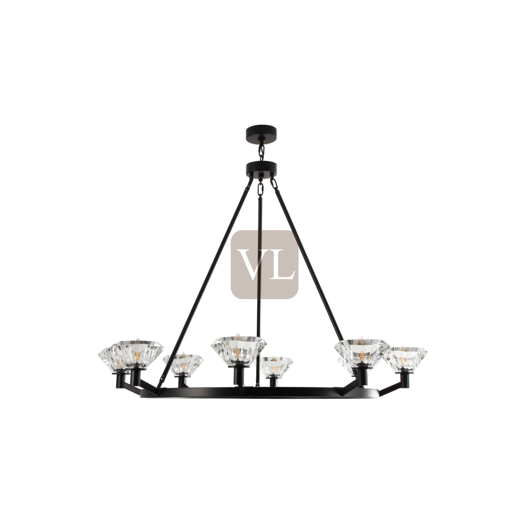 K9 Crystal Cup Chandelier