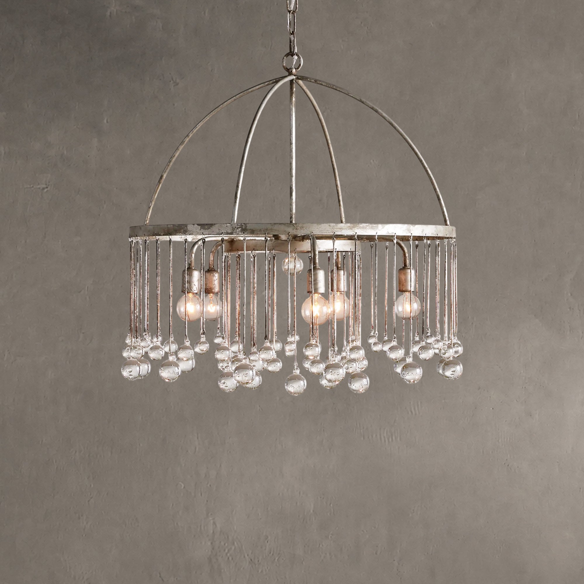 Aubrey Crystal Ball Round Chandelier 5 Light / 8 Light