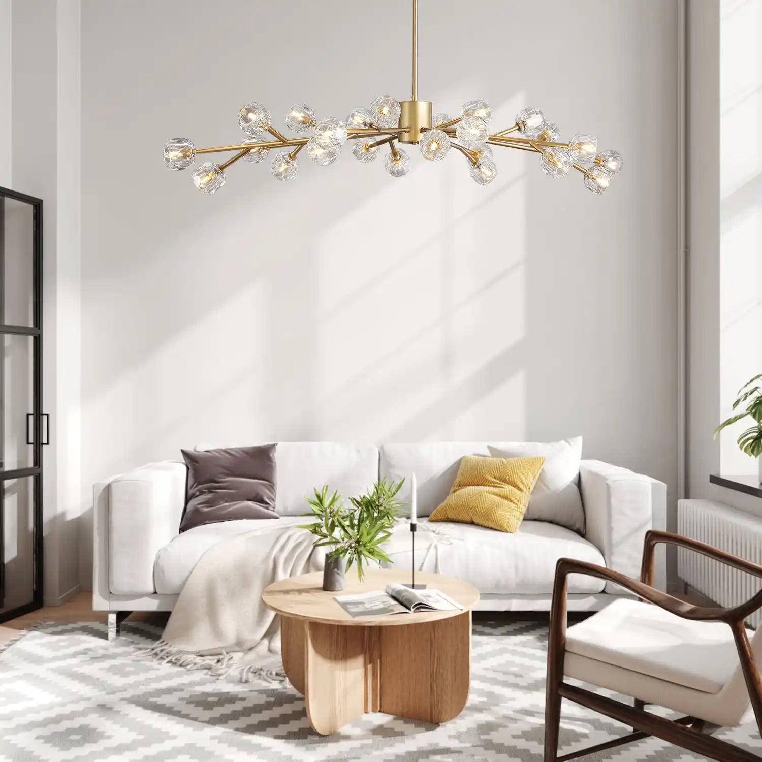 Bolura De Cristal Glass Oval Chandelier