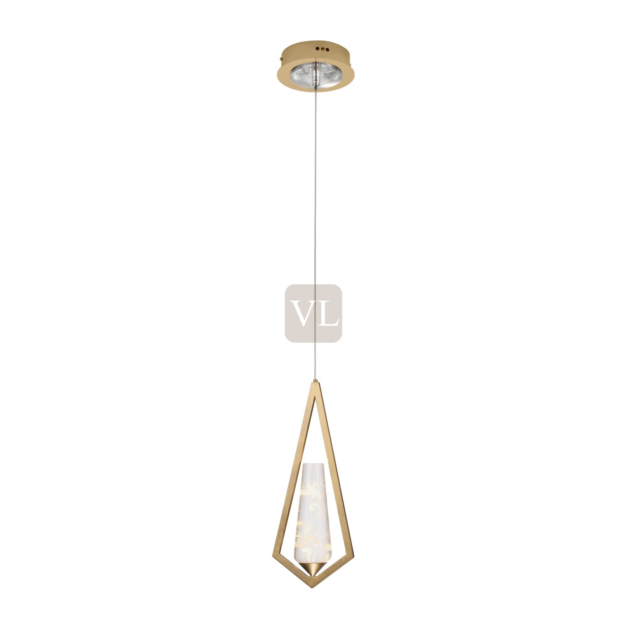 Geometric Crystal Drop Chandelier