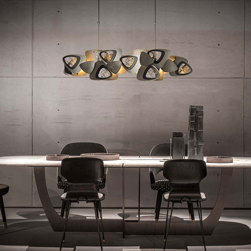 Contemporary Stainless Steel Linear Chandelier