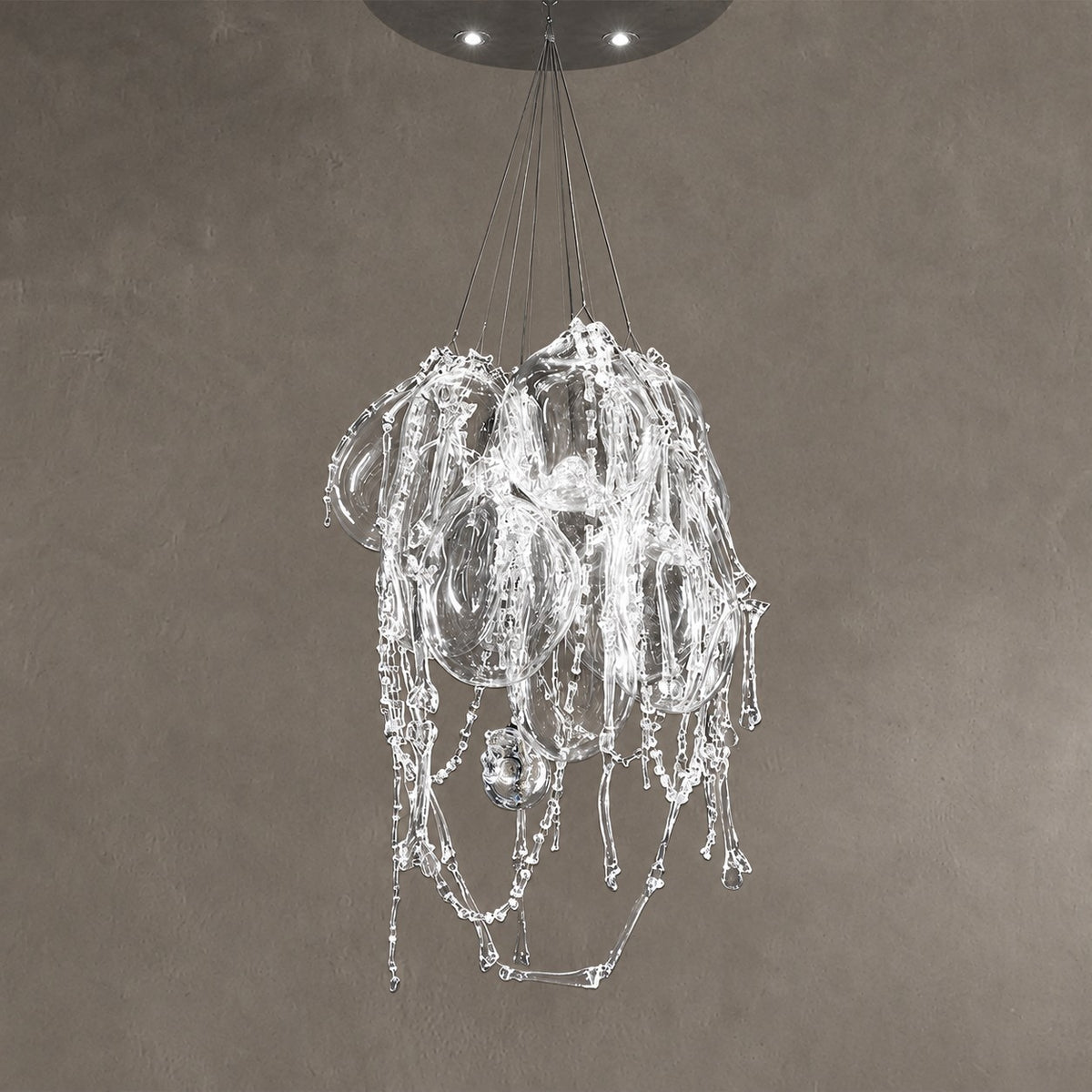 Designer Style Post-Modern Avant Glass Art Chandelier for Living Room/Stairs/High-Ceiling Room