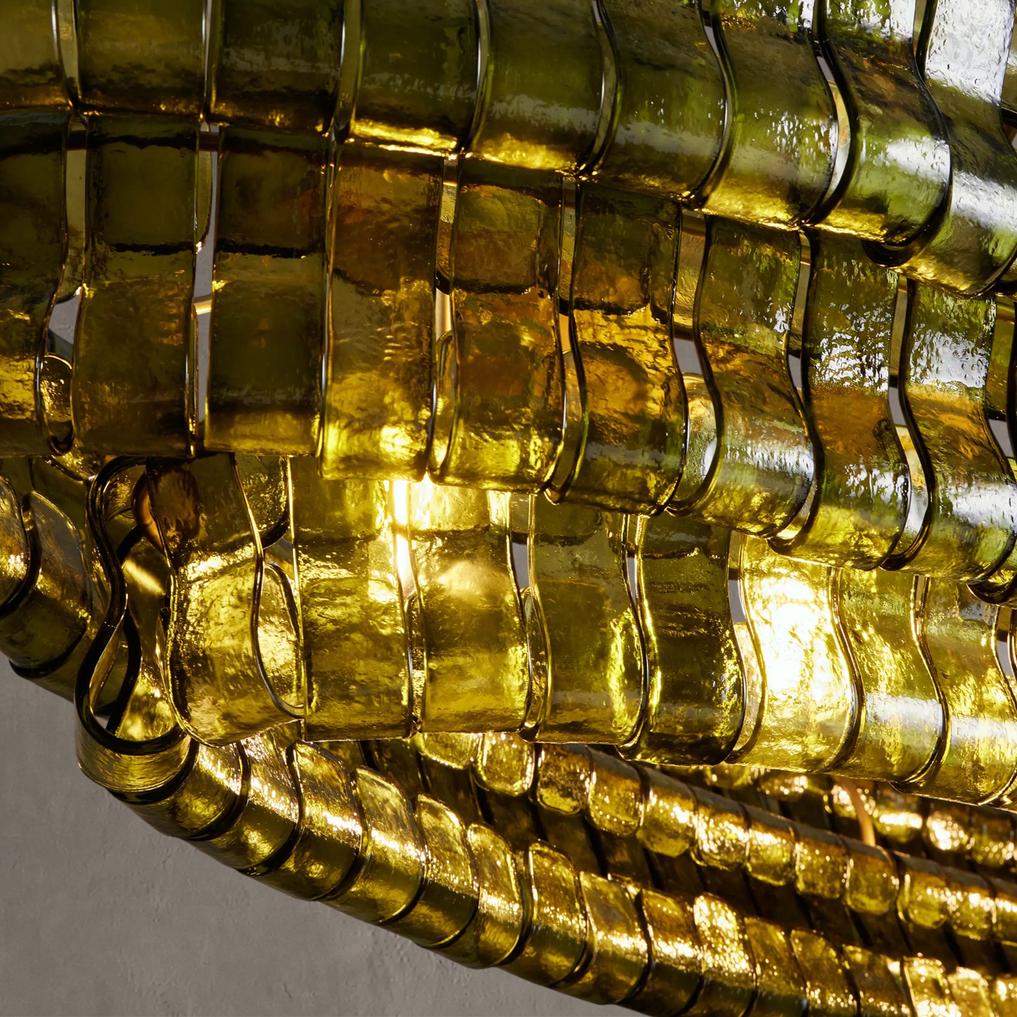 Ghiaccio Glass Oval Chandelier 54''65''
