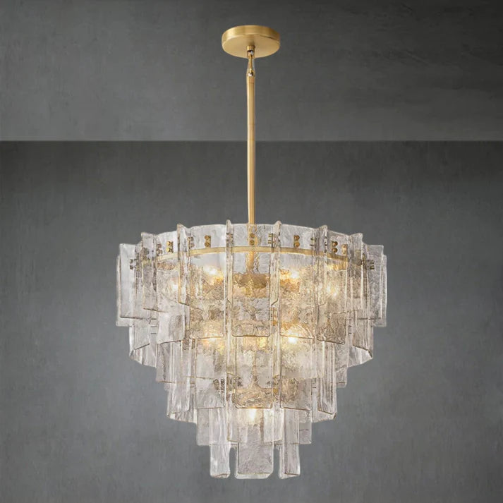 Lattice Tiered Round Chandelier
