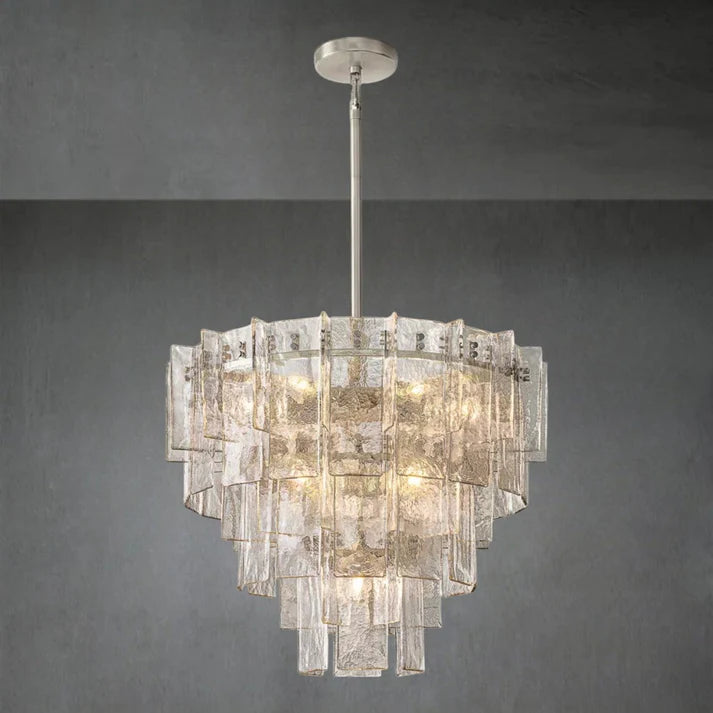 Lattice Tiered Round Chandelier