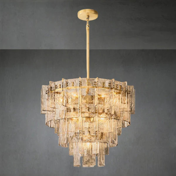 Lattice Tiered Round Chandelier
