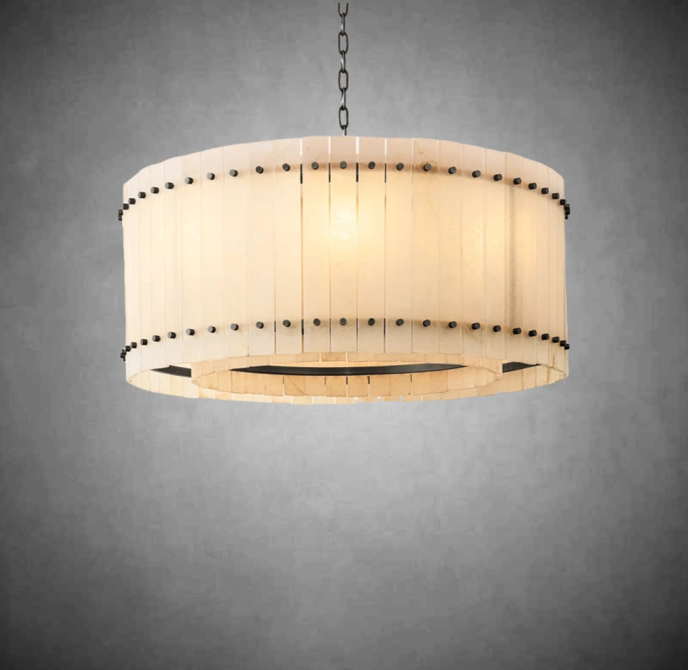 Marcus Alabaster Round Chandelier