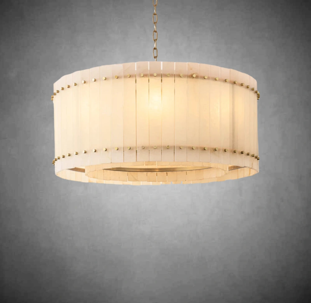 Marcus Alabaster Round Chandelier