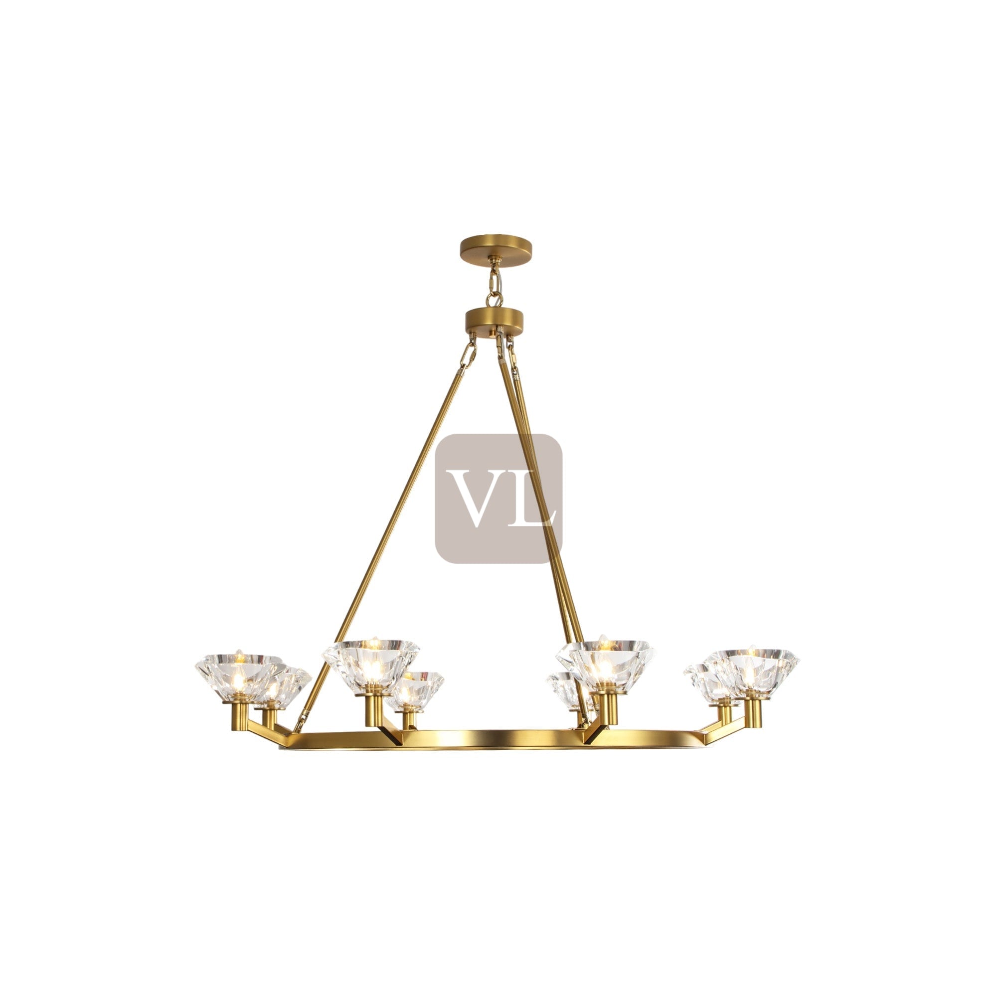 K9 Crystal Cup Chandelier