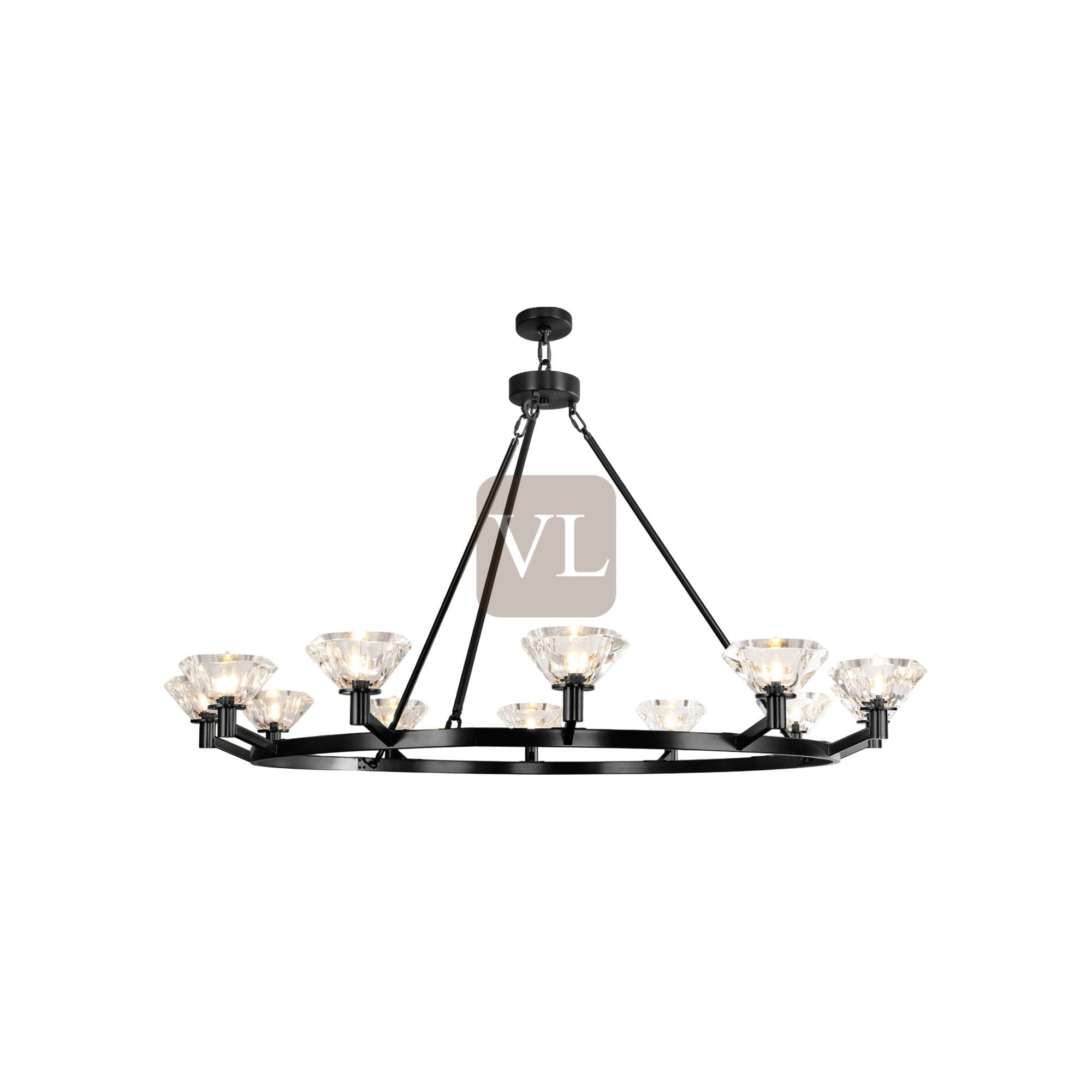 K9 Crystal Cup Chandelier