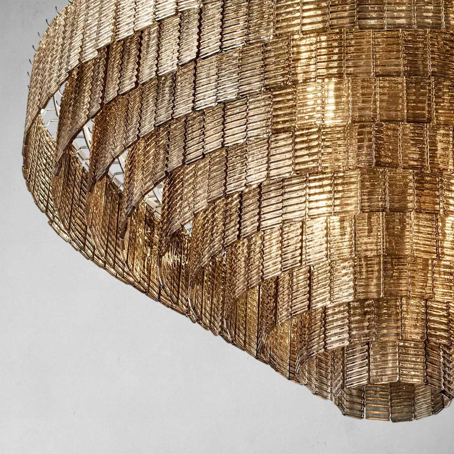 Samantha Smoke Glass Round Chandelier