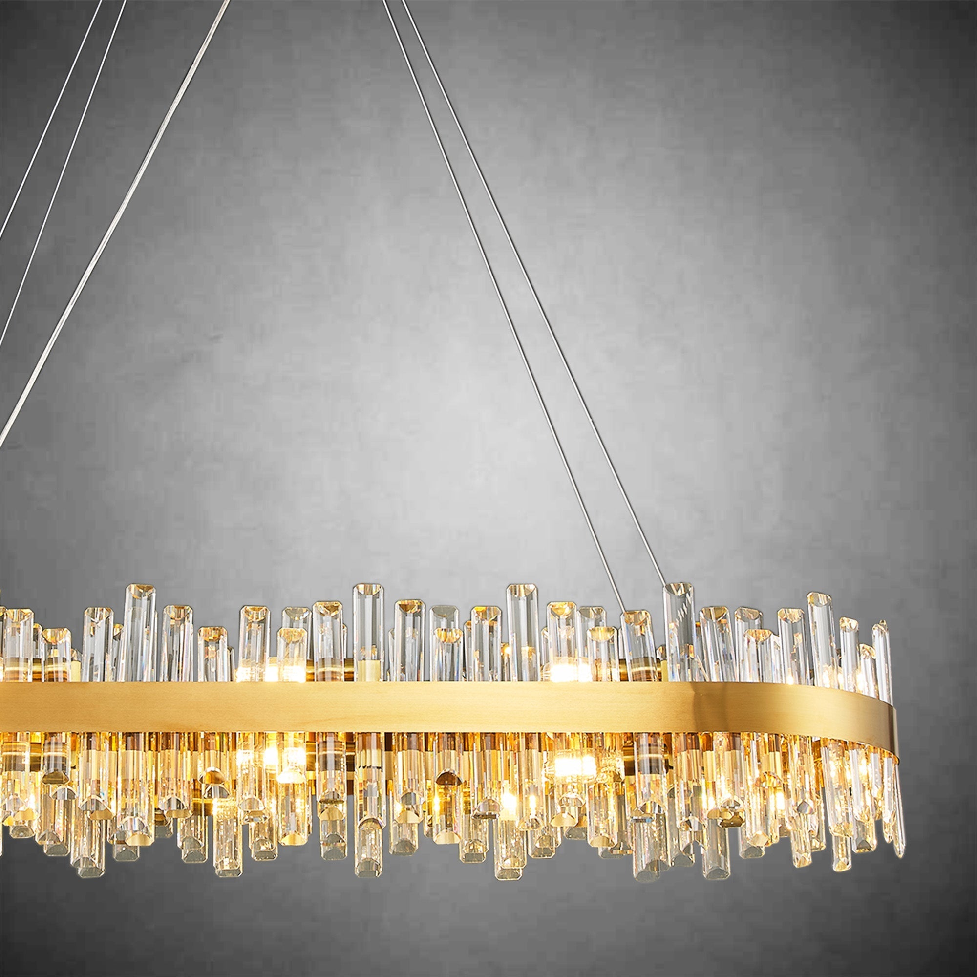 Modern Rectangular Crystal Chandeliers