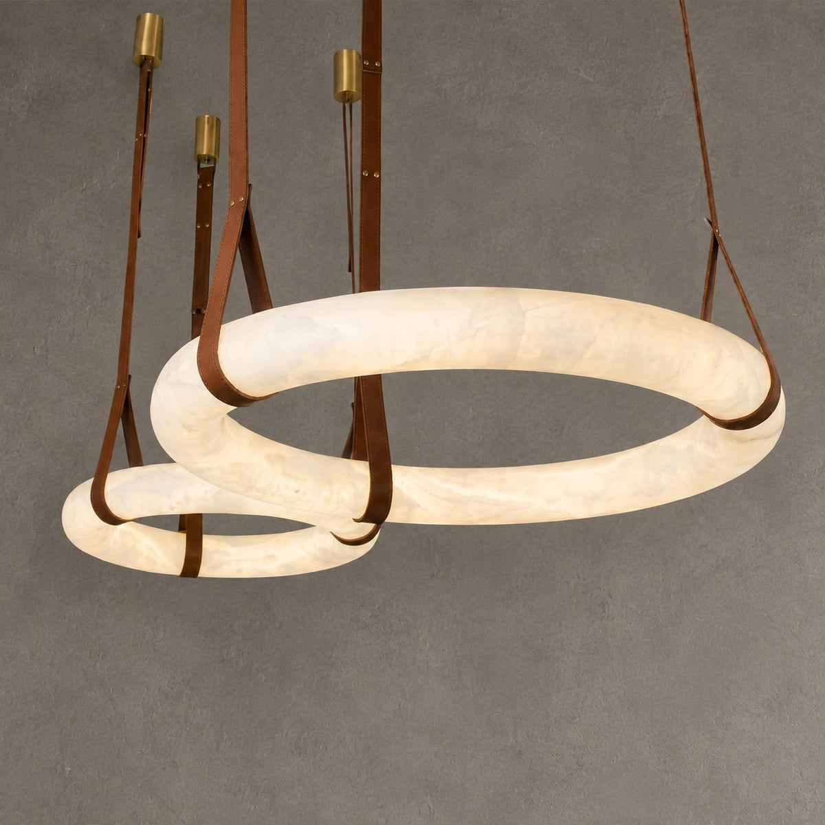 Cuoio Ring Leather Pendant Light
