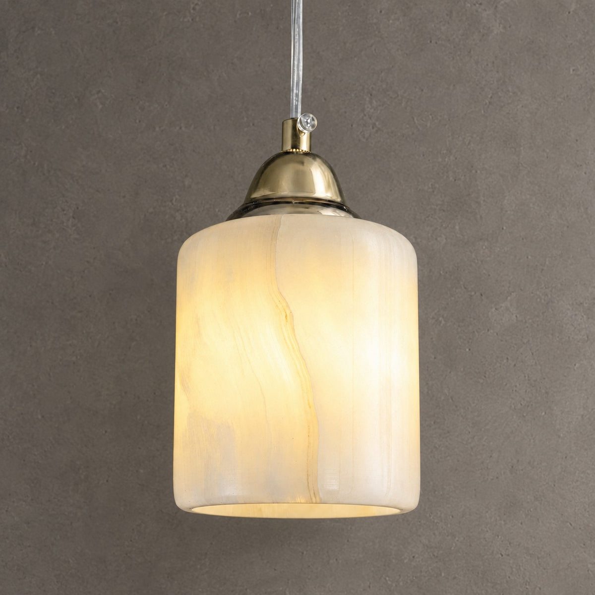 Modern Sculptural Jade Stone Pendant Light – Set of 3