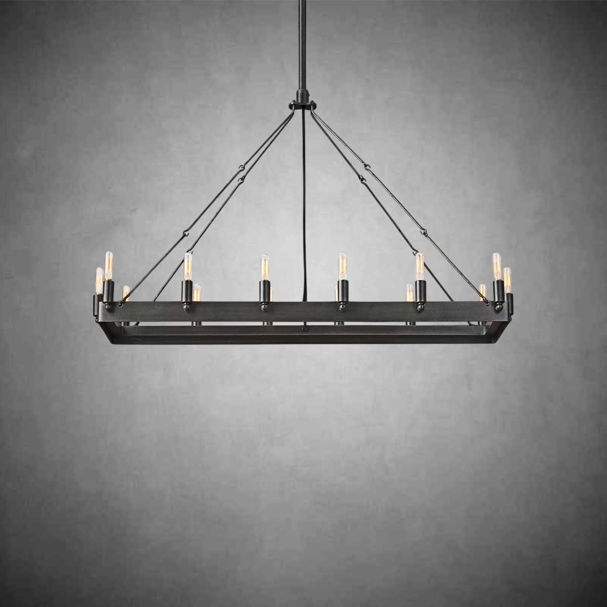 Coviro Rectangular Outdoor Chandelier