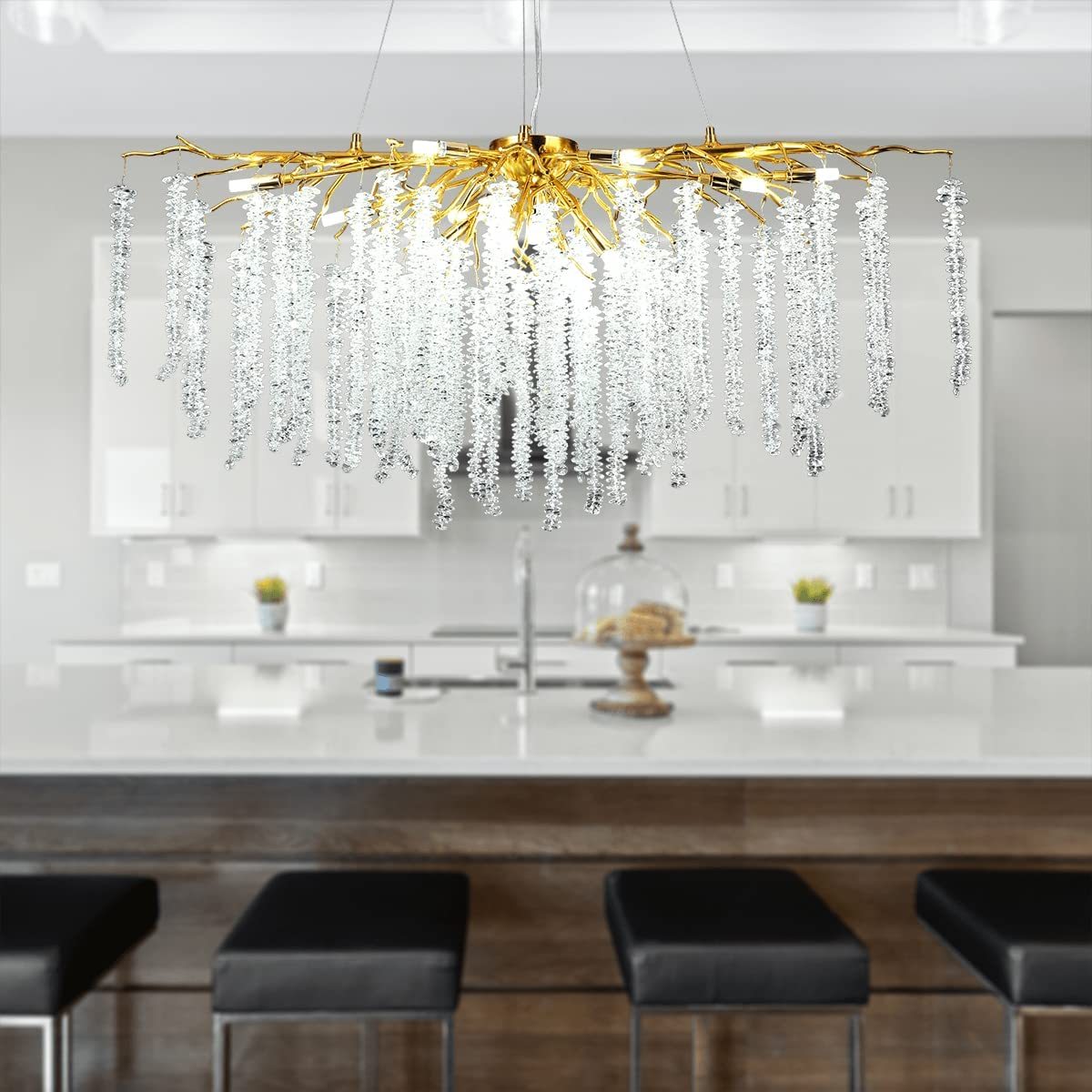 Vinery Tree Branch Crystal Chandelier L45"