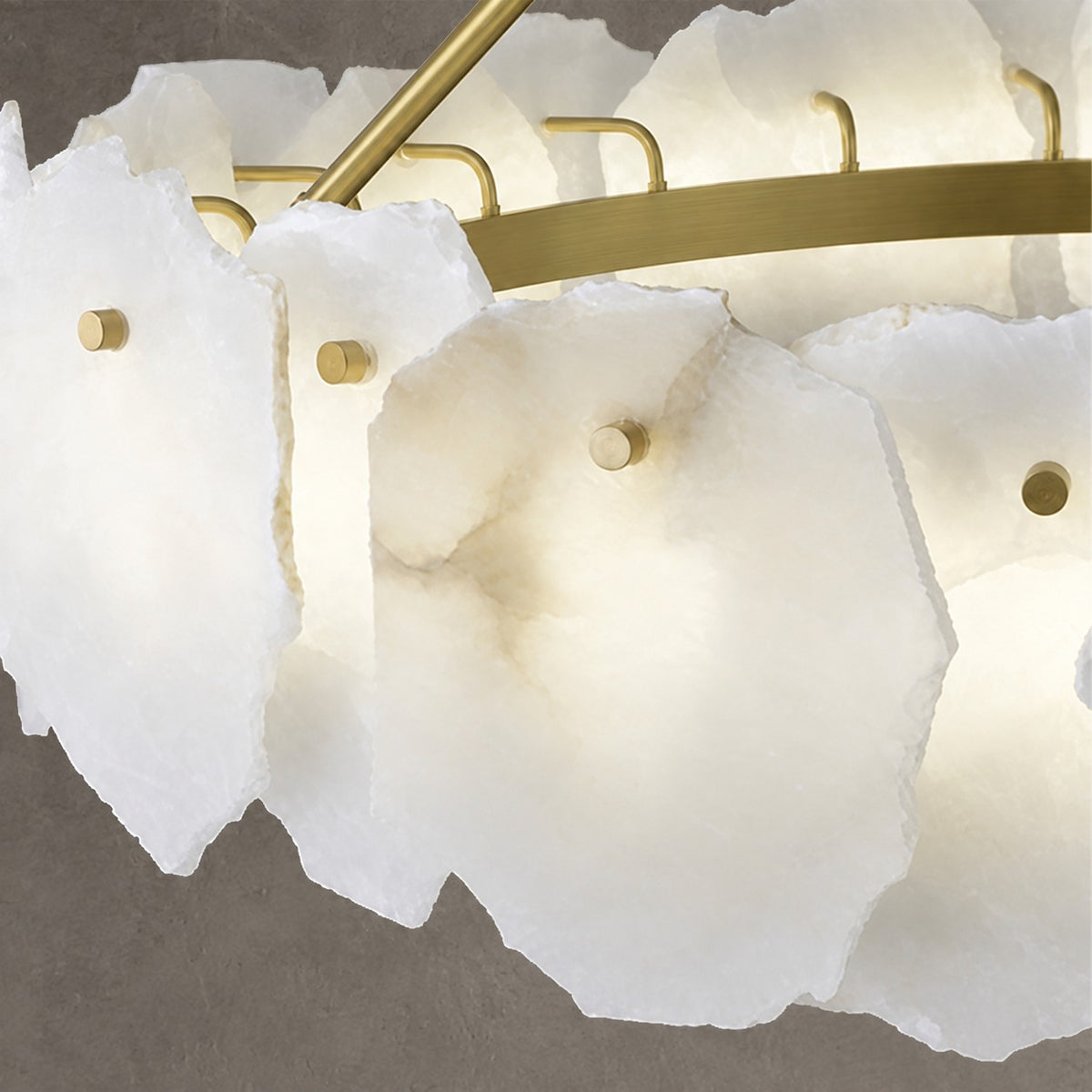 Alabaster Flakes Linear Chandelier -Rod