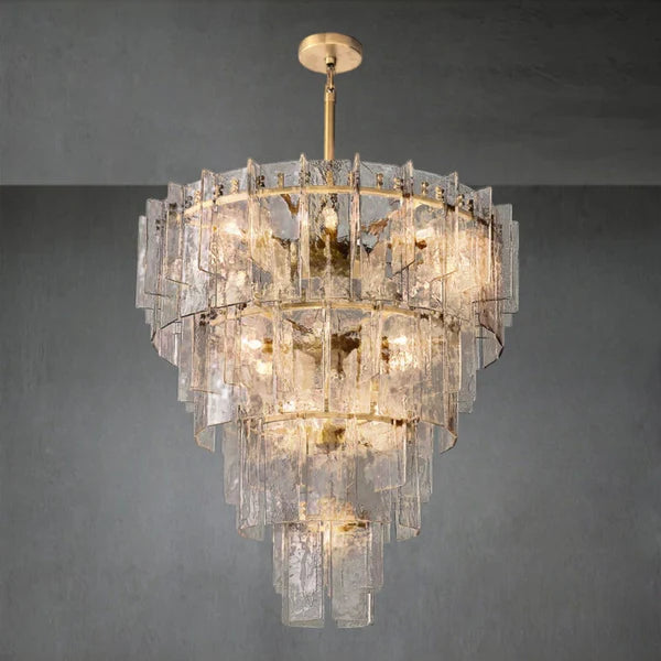 Lattice Tiered Round Chandelier