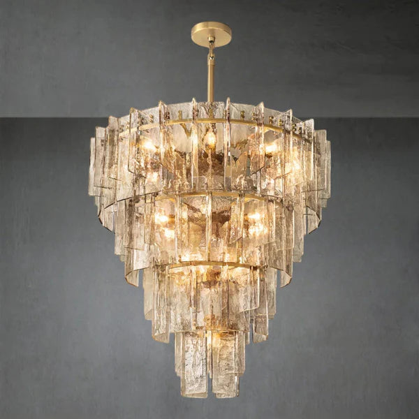 Lattice Tiered Round Chandelier