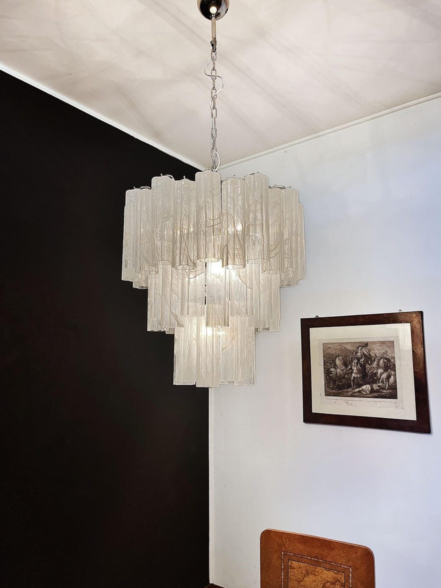 48-Tube Alabaster Chandelier, White
