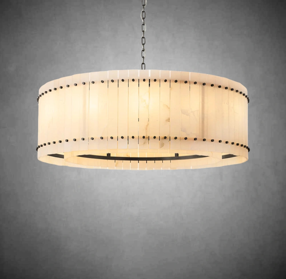 Marcus Alabaster Round Chandelier