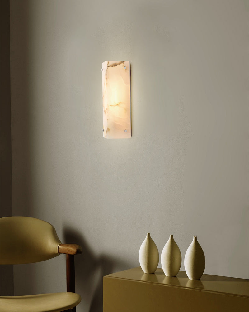 Reynard Alabaster Grand Wall Sconce Light Fixture 13"H 25"H
