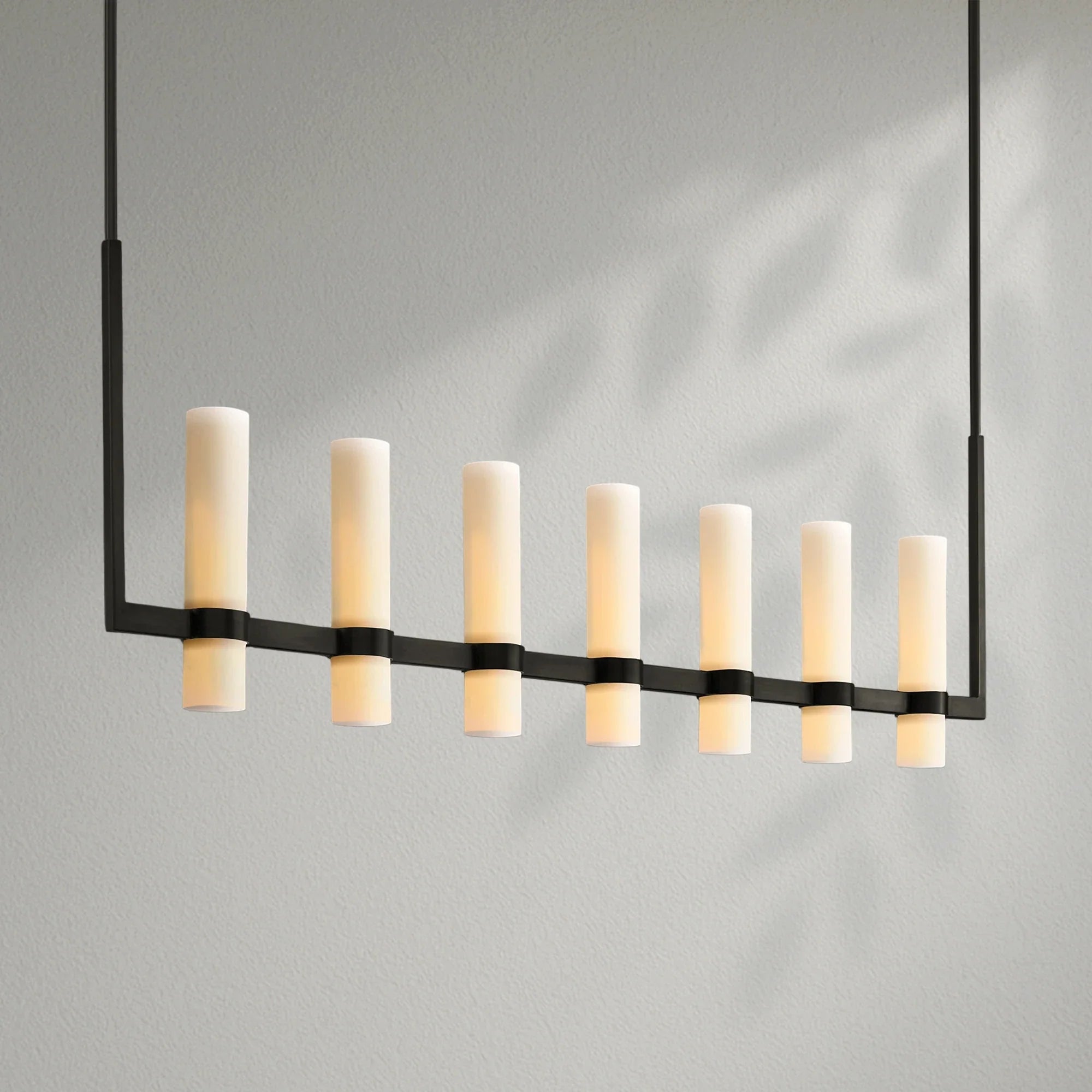 Savelle Linear Milk Glass Chandelier