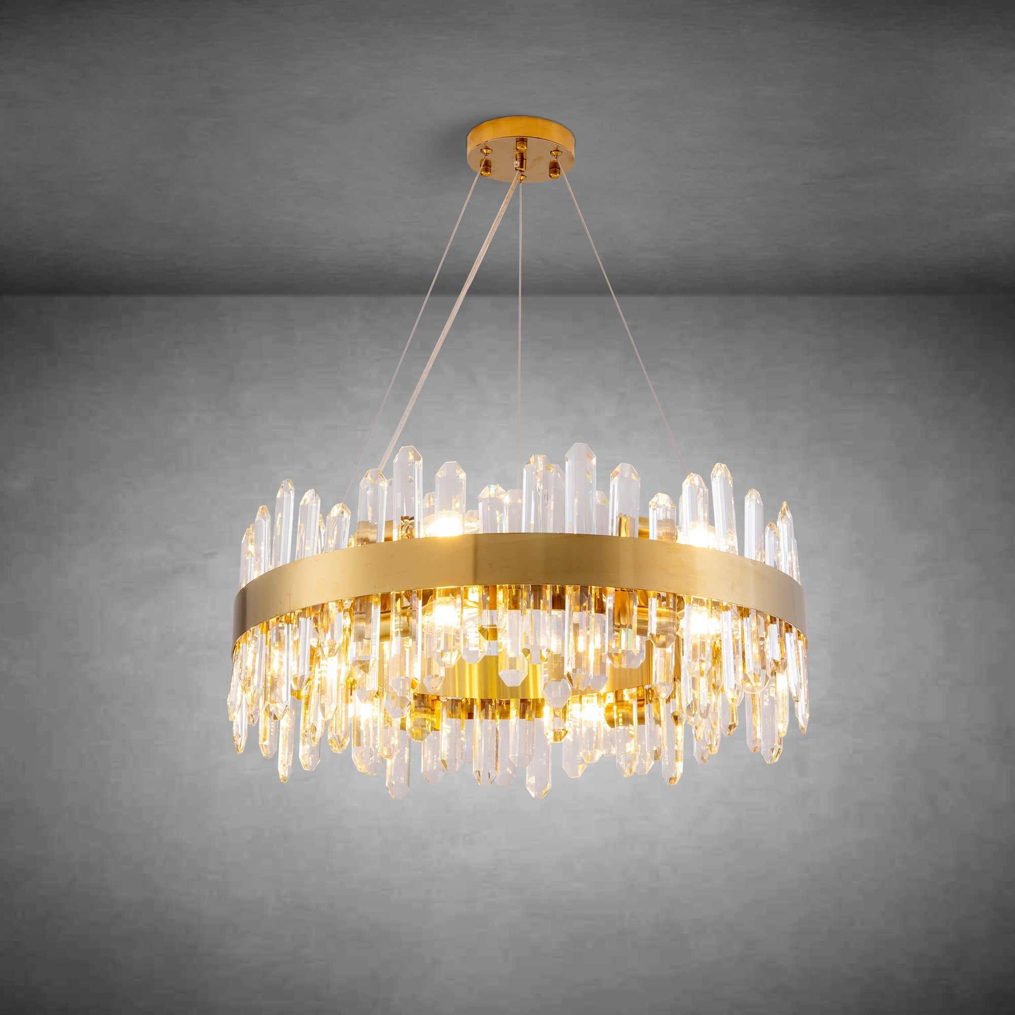 Modern Round Crystal Chandelier