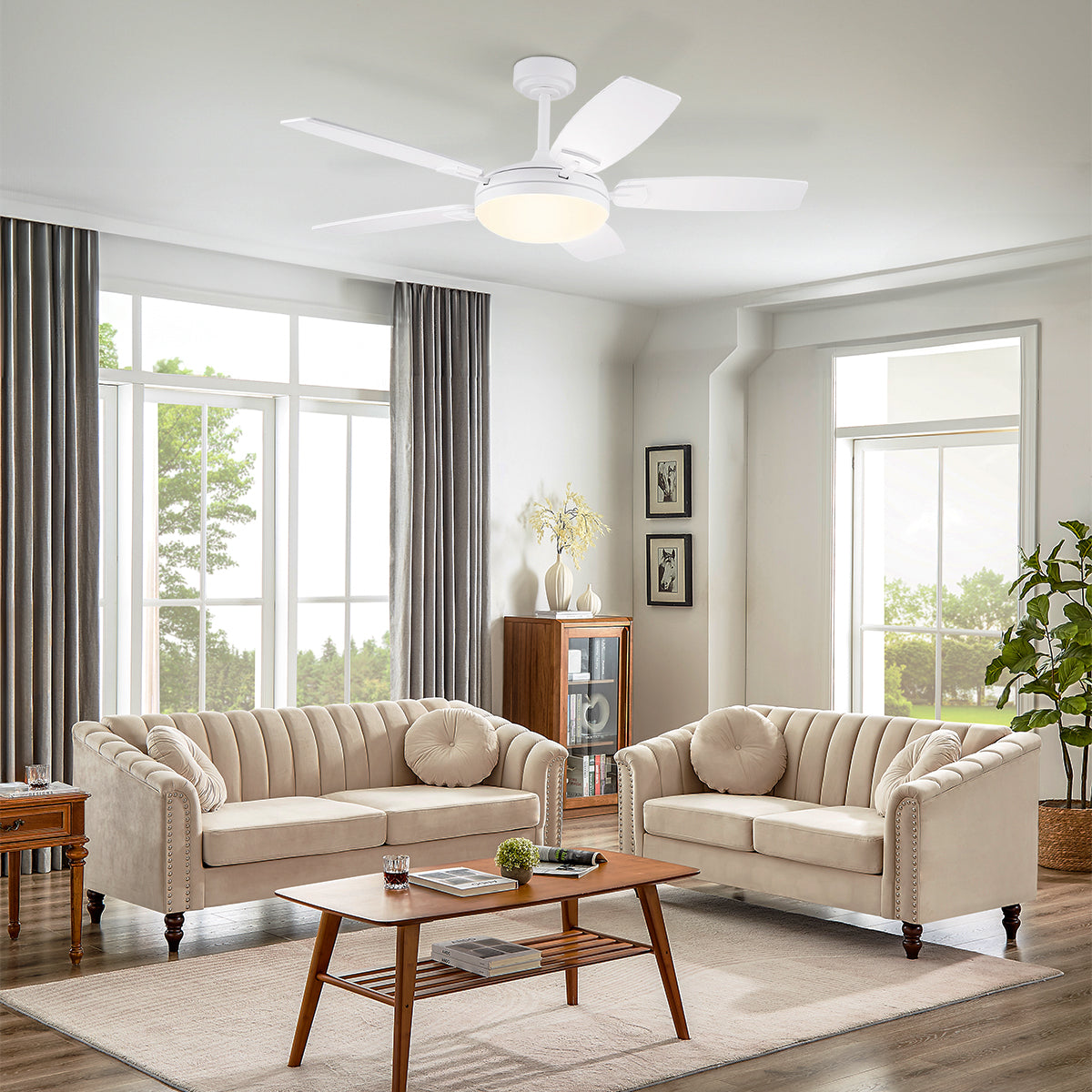 Zephyra Ceiling Fans with Lights 52"