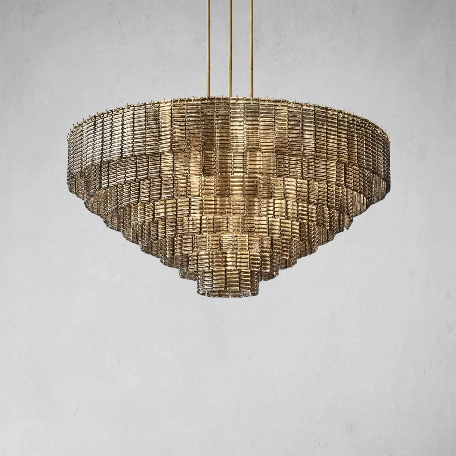 Samantha Smoke Glass Round Chandelier