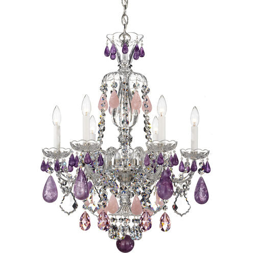 Hamilton Rock Crystal 6-Light Chandelier 22"