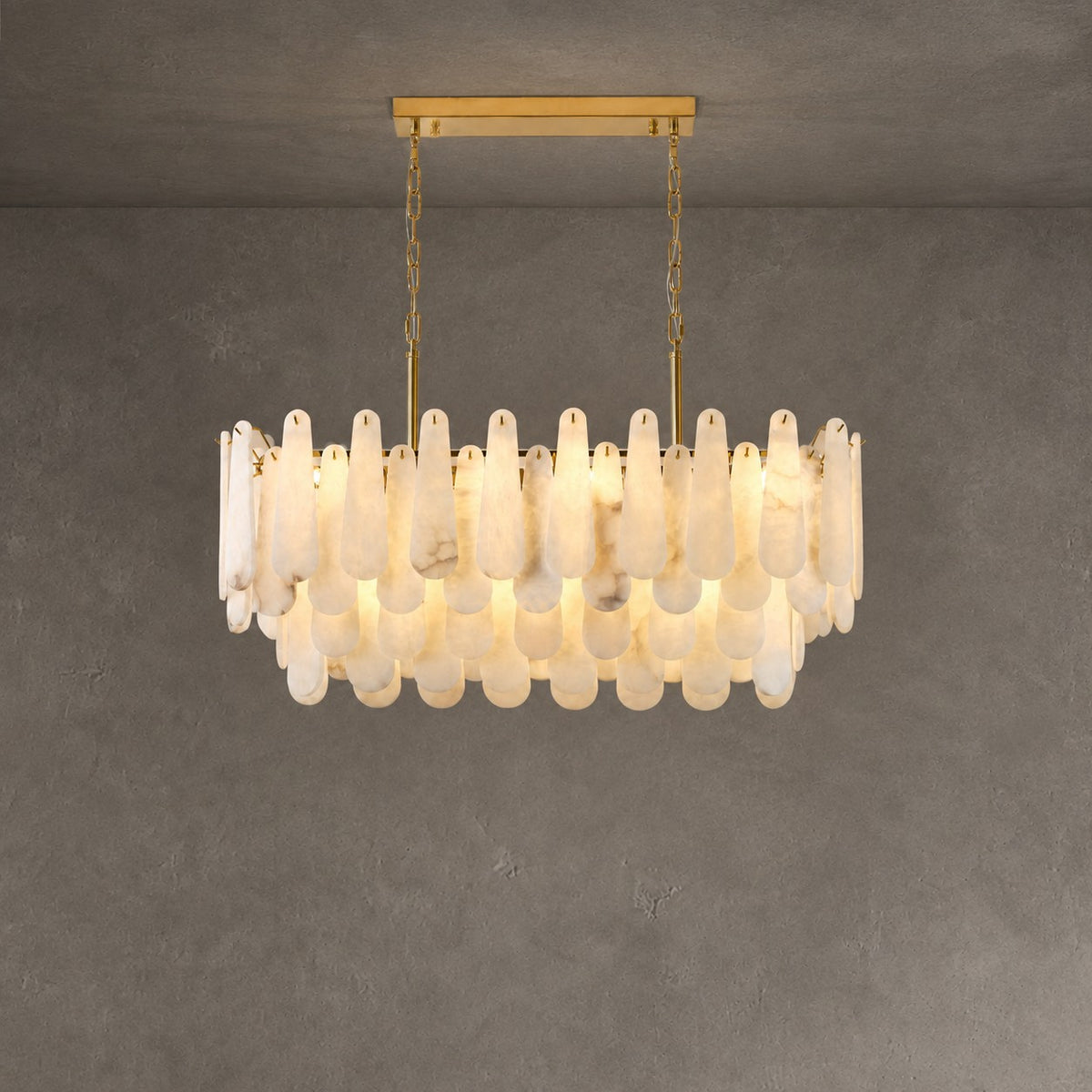 L1000-Marble Lingyu Ceiling Lamp-Copper Color