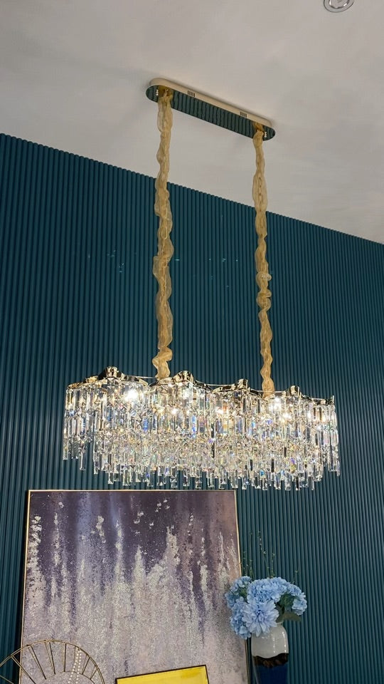 Crystal Tassel Chandelier Set For Living Room/Dining Room/Bedroom