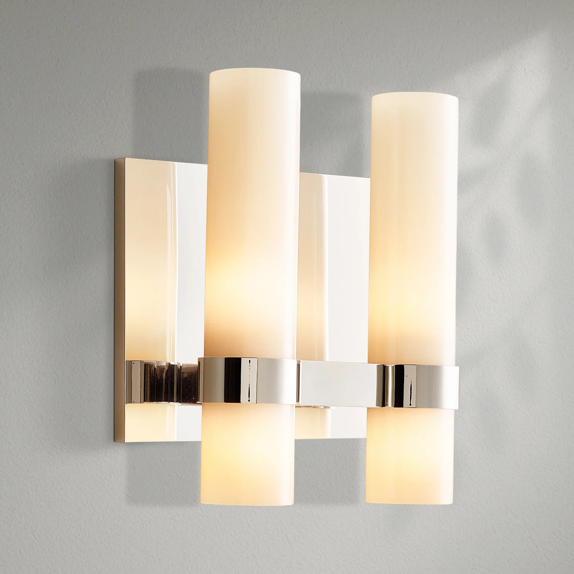 Savelle Milk Glass Double Sconce