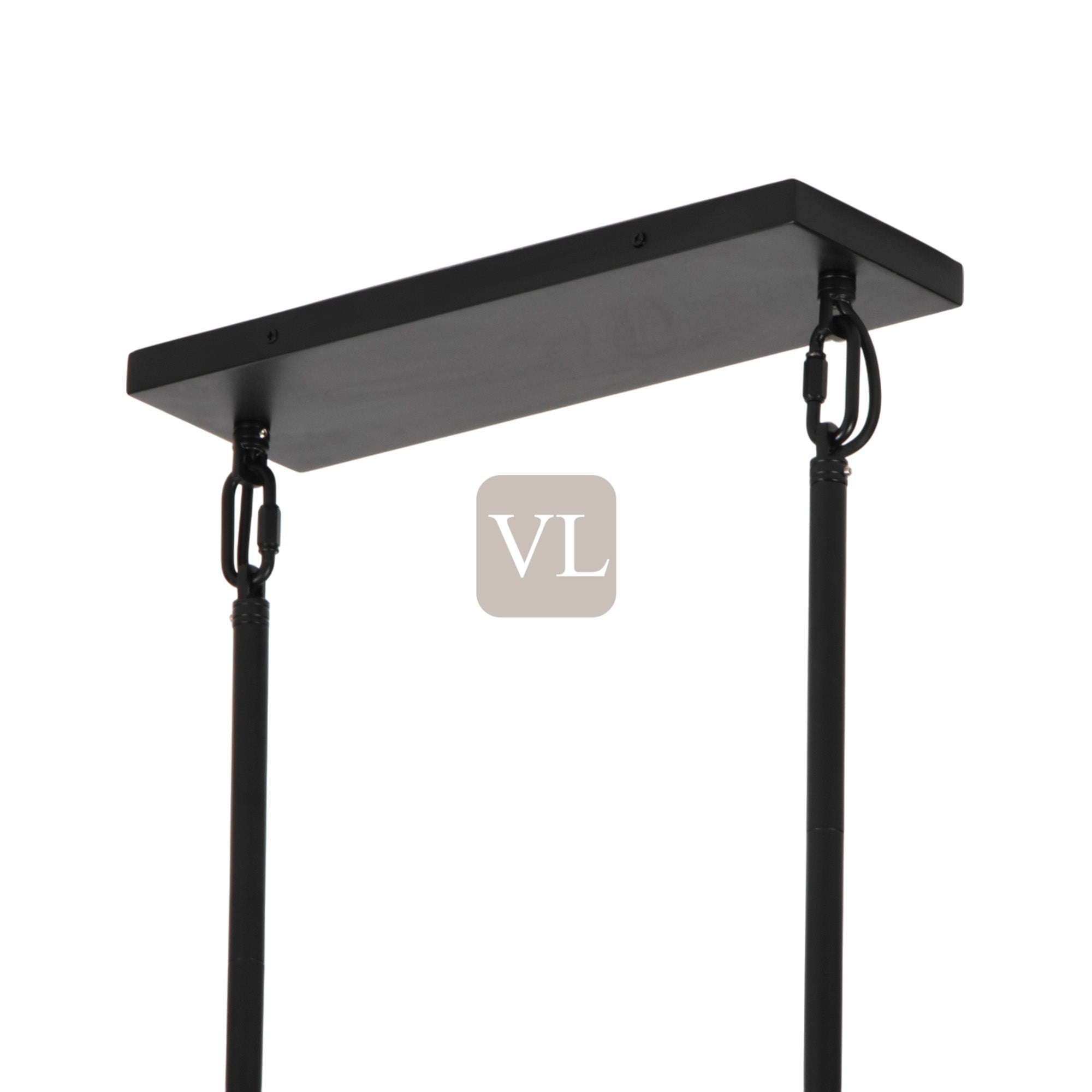 Modern Frame Glass Shade Chandelier