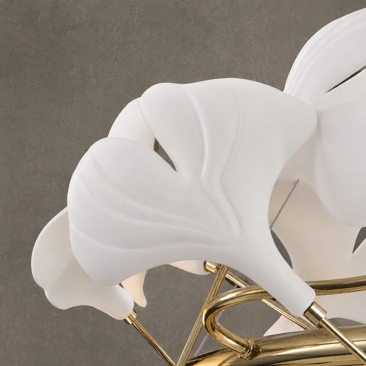 Art Design Ceramic Gingko Chandelier for Living Room/Staircse/Entryway/Foyer