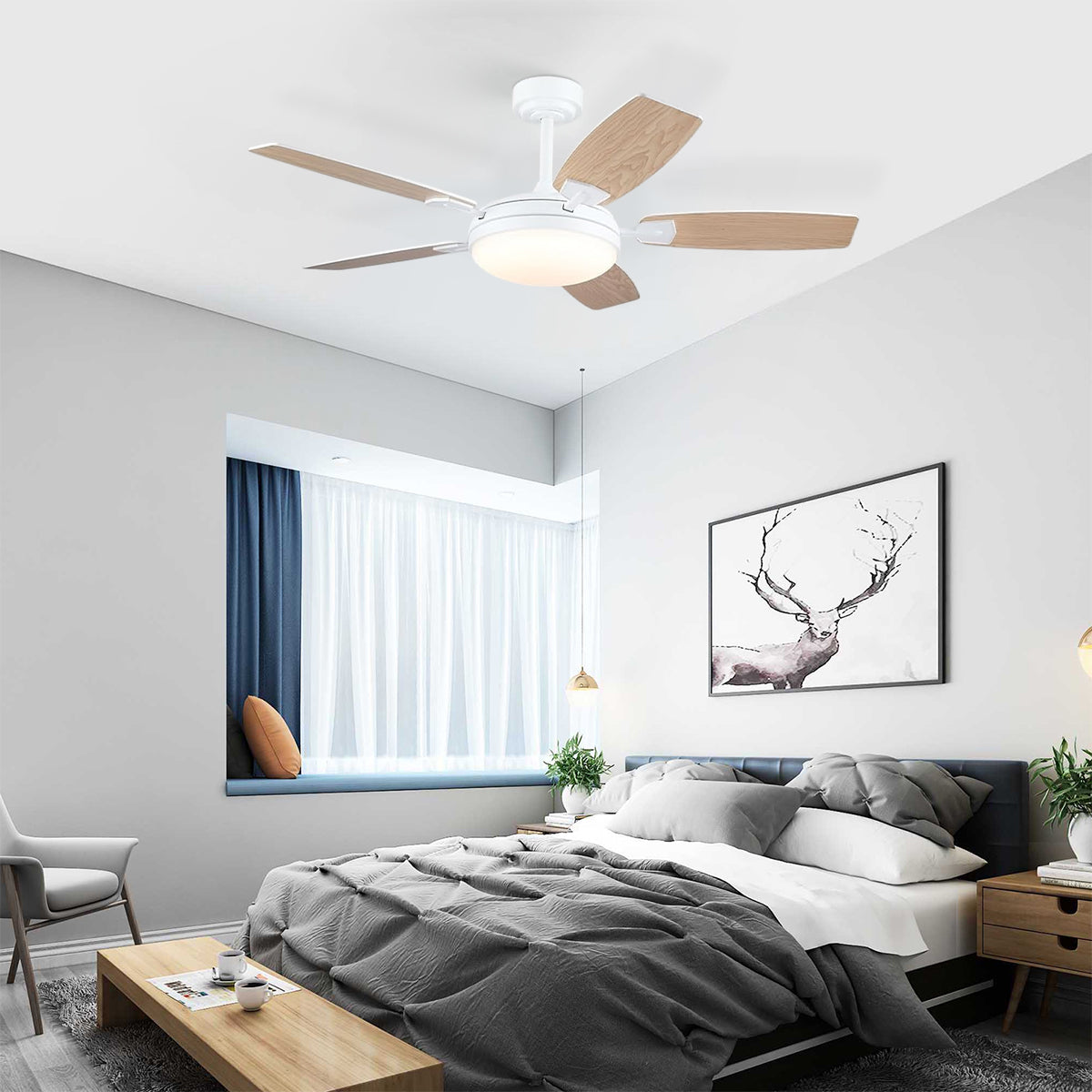 Zephyra Ceiling Fans with Lights 52"