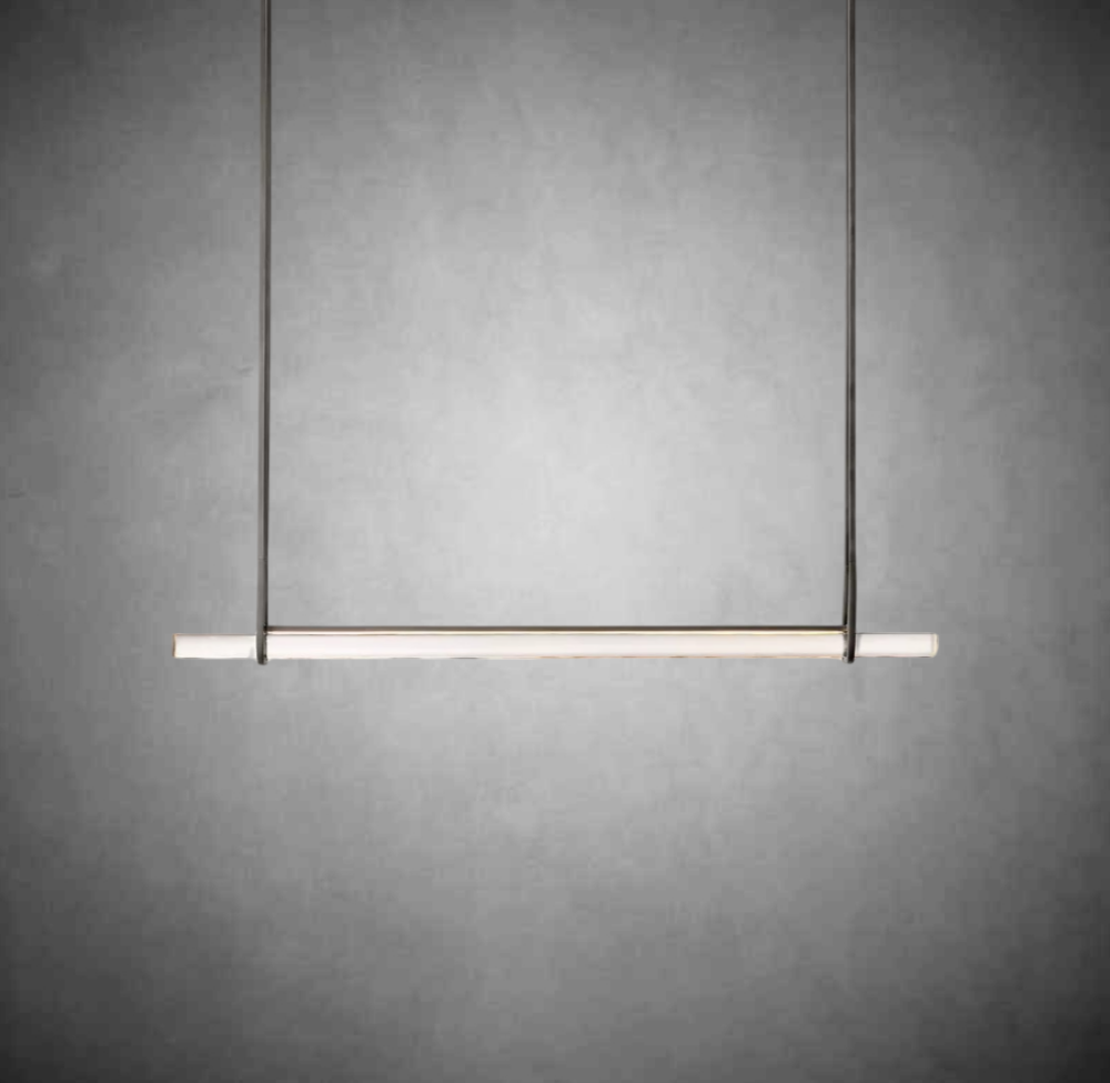 Aurivox Crystal Single Bar Linear Chandelier