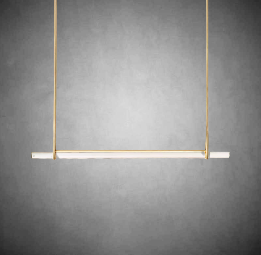 Aurivox Crystal Single Bar Linear Chandelier