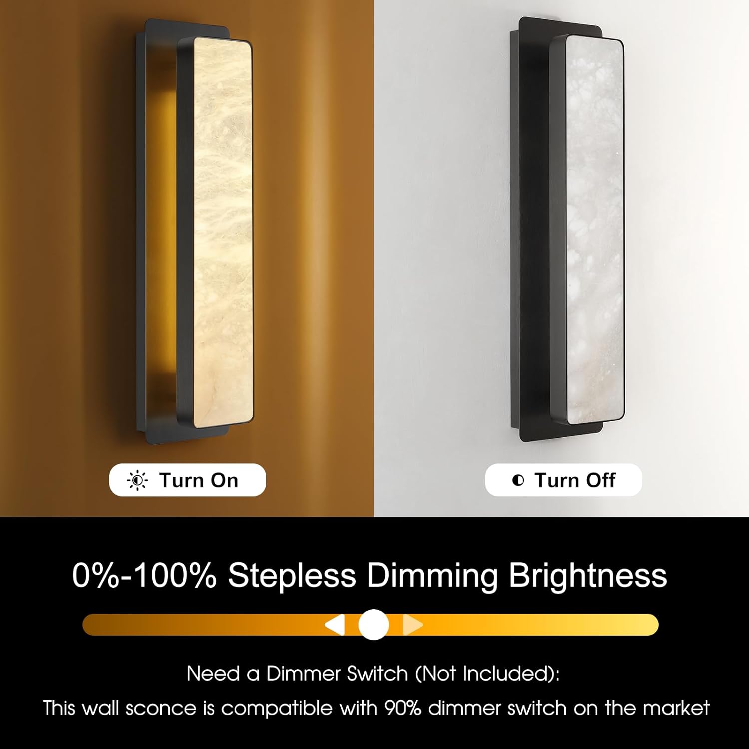 Elegant Montreux AlabasterMarble Wall Lamp with LED