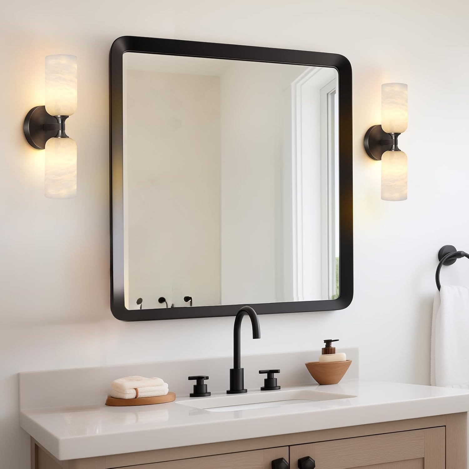 Elegant Alabaster Wall Sconce