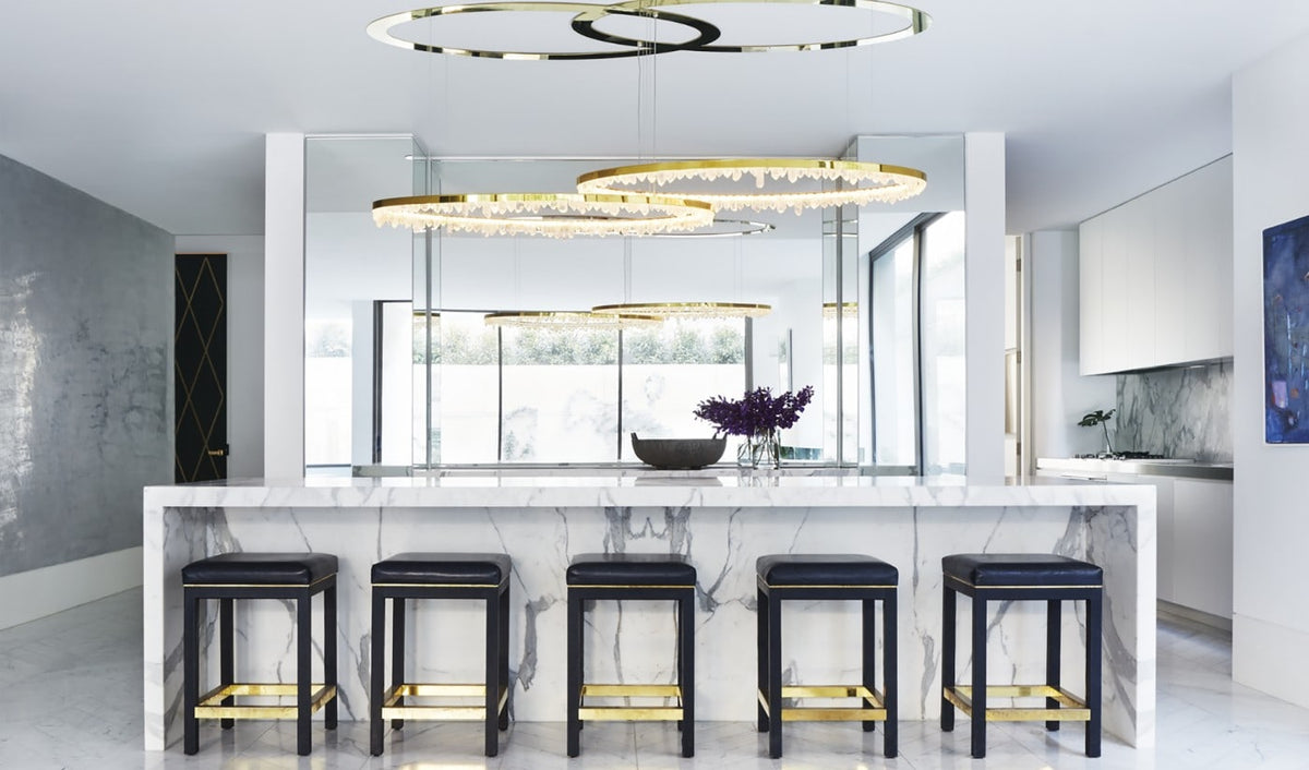 Geode Quartz Crystal Ring Chandelier