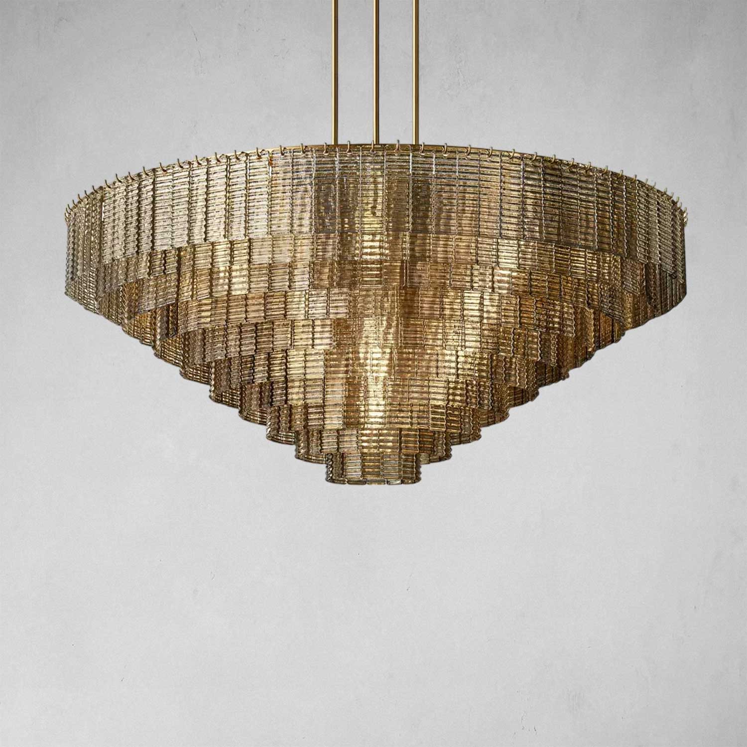 Samantha Smoke Glass Round Chandelier