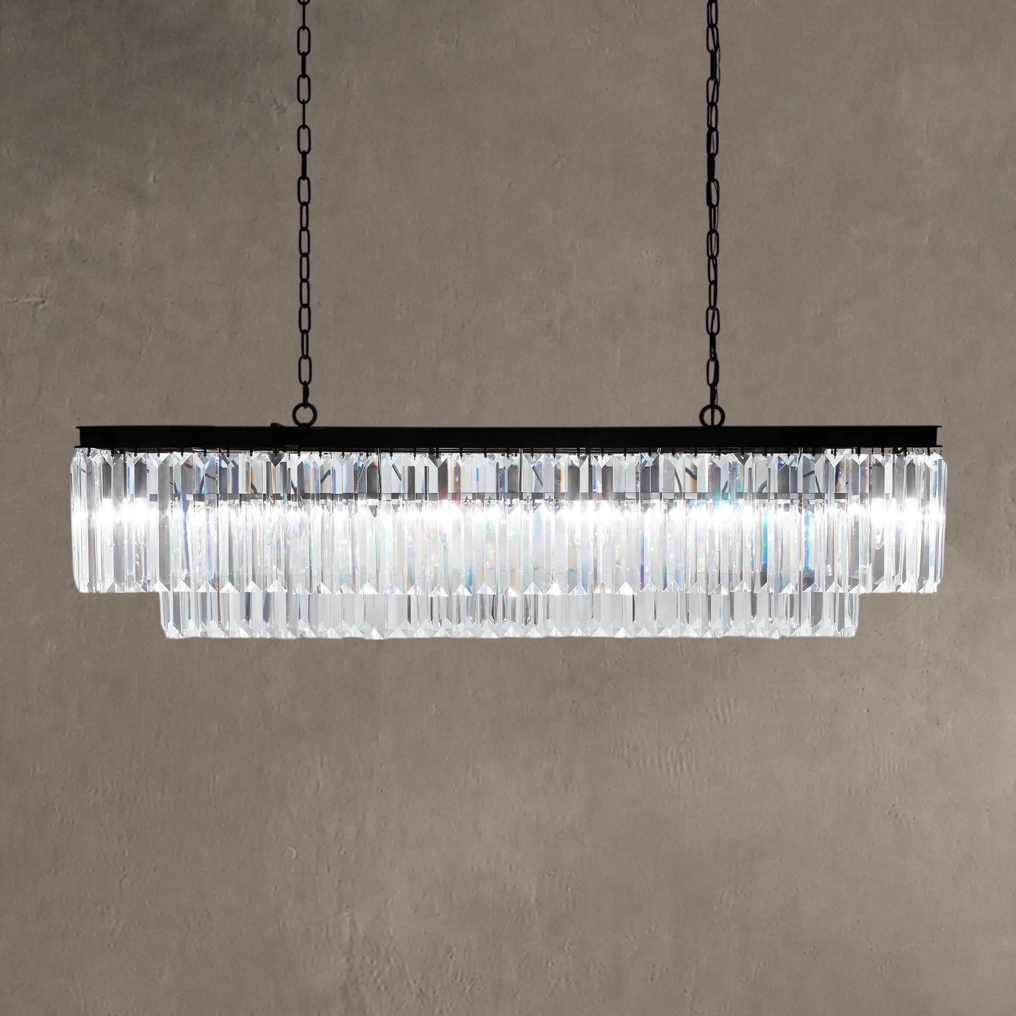 Leyland Tiered Rectangular Chandelier