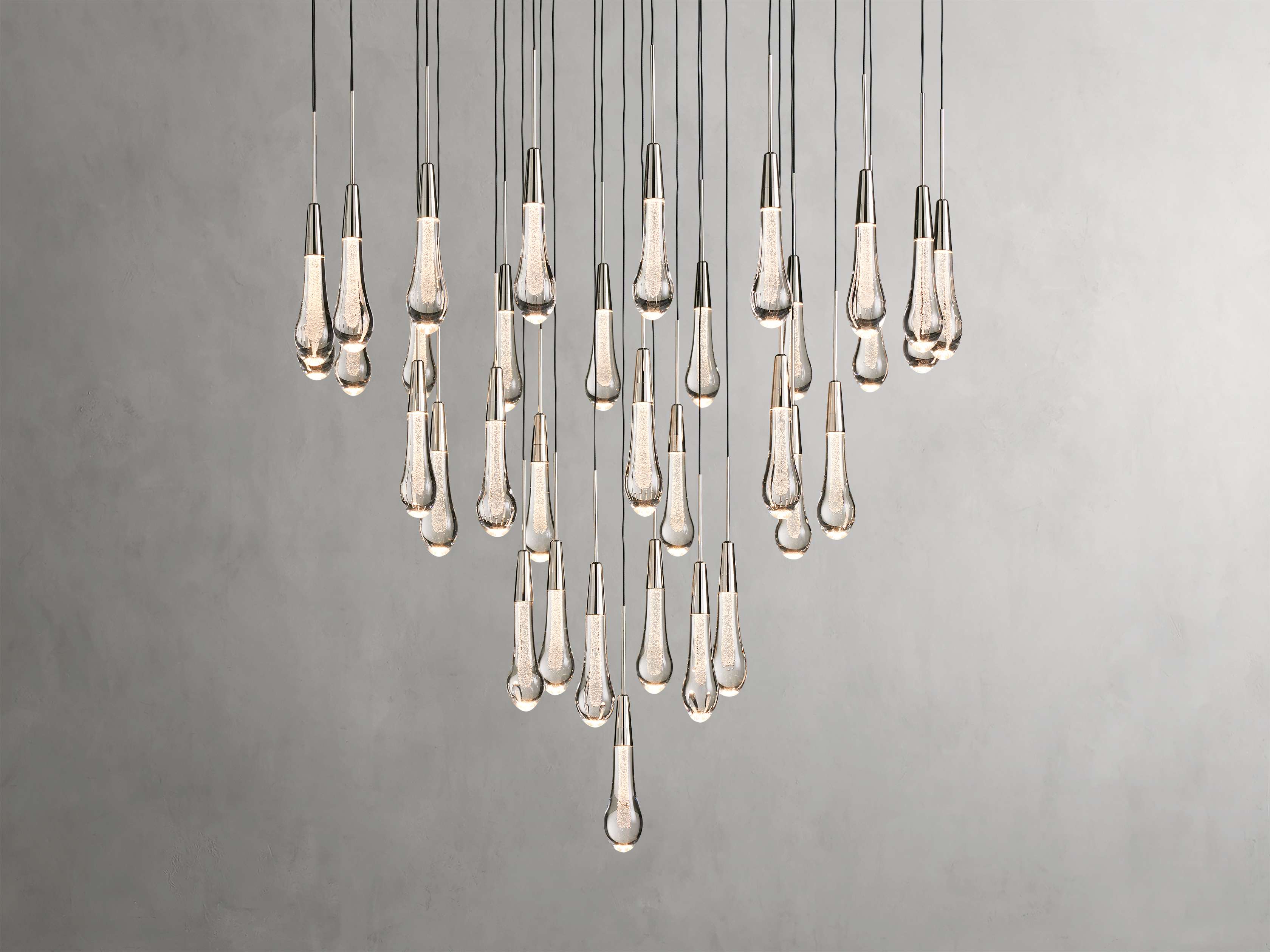 Soltaire Round Chandelier 17" 24" 36“ 58“