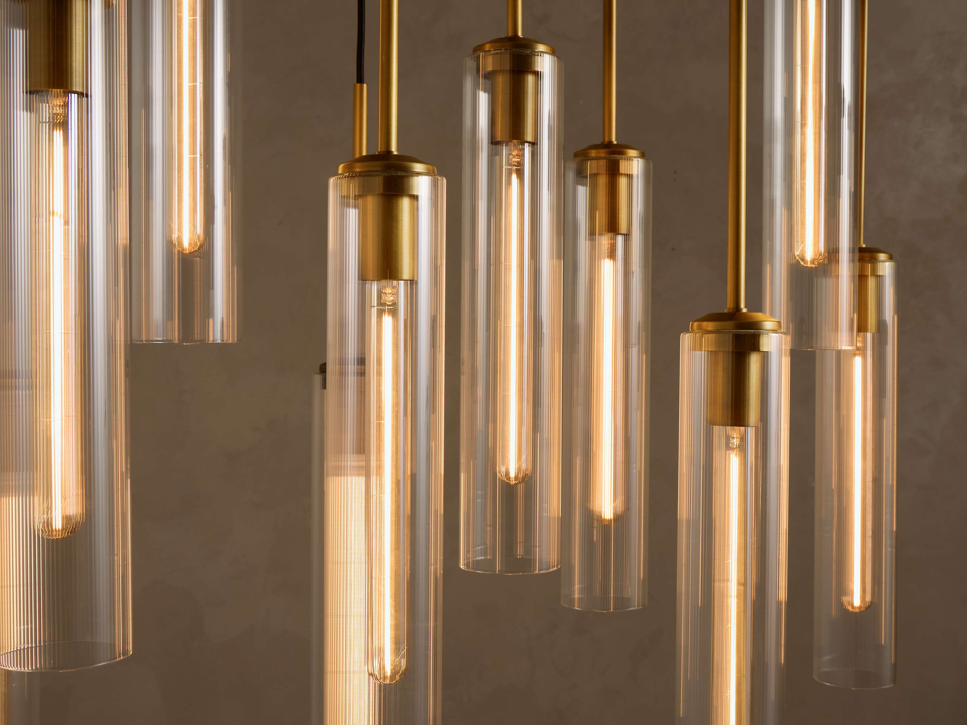 Colleena Linear Fluted Glass Chandelier
